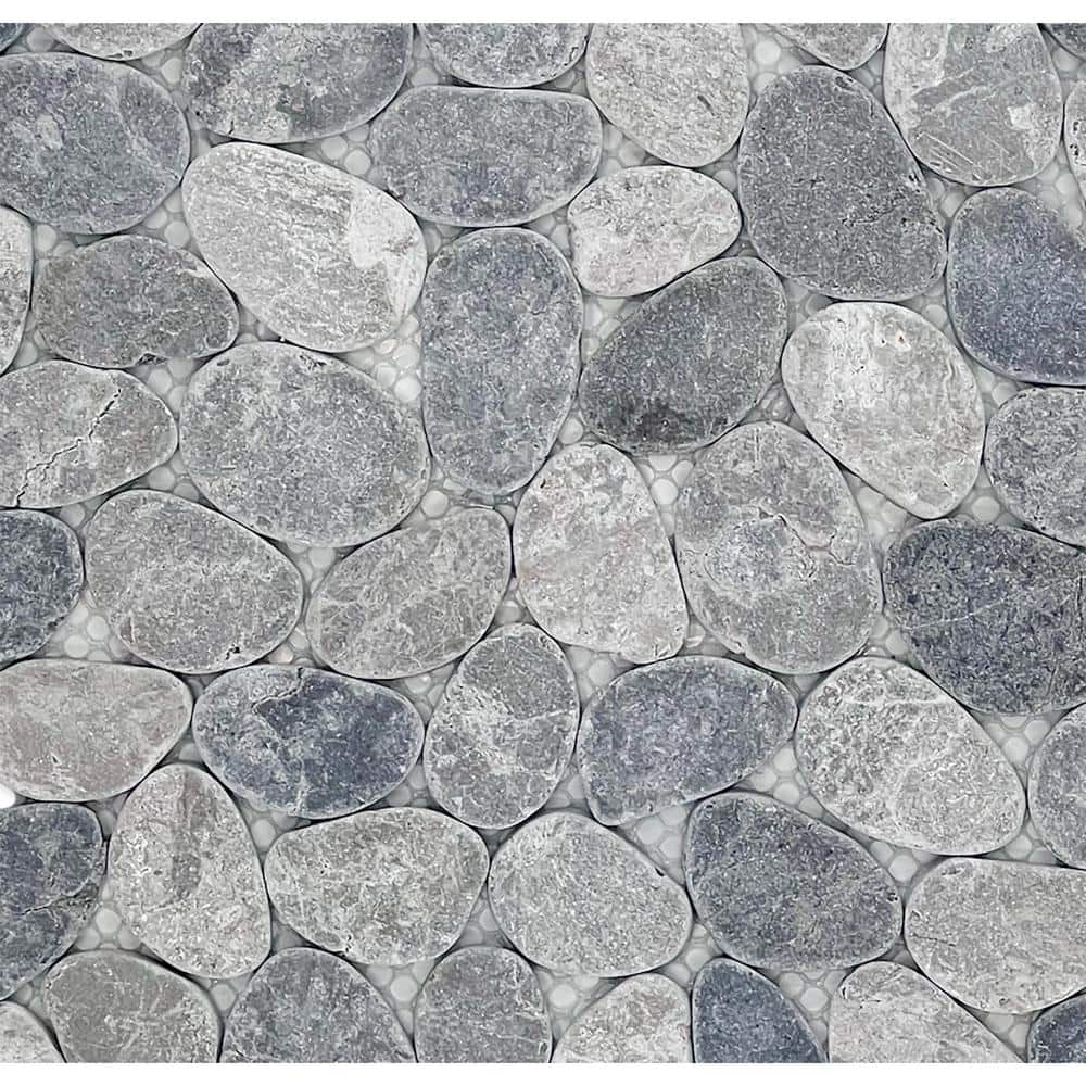 Pebble Grey Blend Tumbled 4 in. x 6 in. Marble Mosaic Tile Sample price history on PriceWatchPro