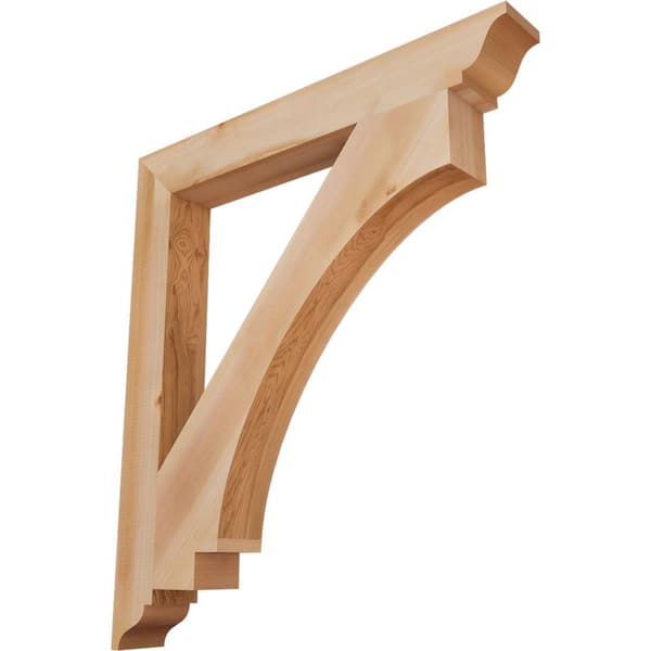 Ekena Millwork 3.5 in. x 36 in. x 32 in. Western Red Cedar Imperial Traditional Smooth Bracket