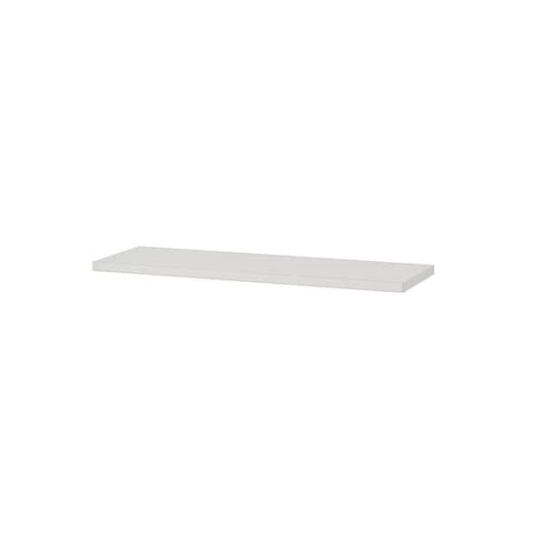 8 in. D x 24 in. W - White Stipple Laminated Decorative Wall Shelf