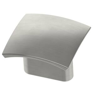 Liberty Concave 1-5/16 in. (33 mm) Satin Nickel Square Cabinet Knob