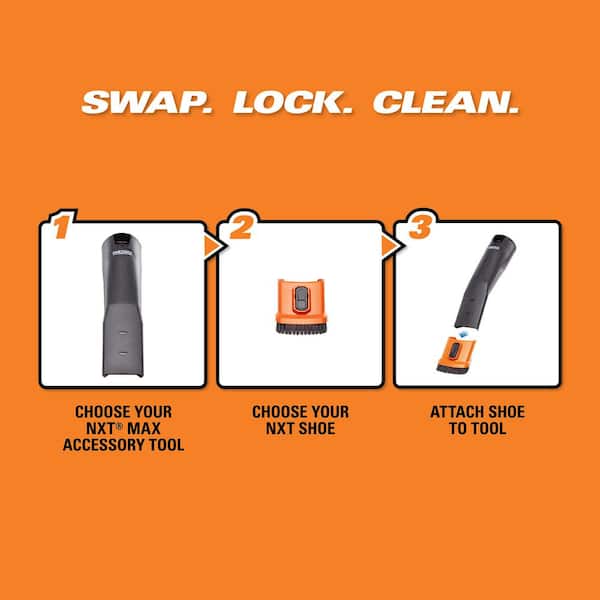 RIDGID - 2-1/2 in. NXT Max Car Nozzle Shoe Kit Attachments with Hard, Soft and Rubber Bristles for RIDGID NXT Wet Dry Vacs