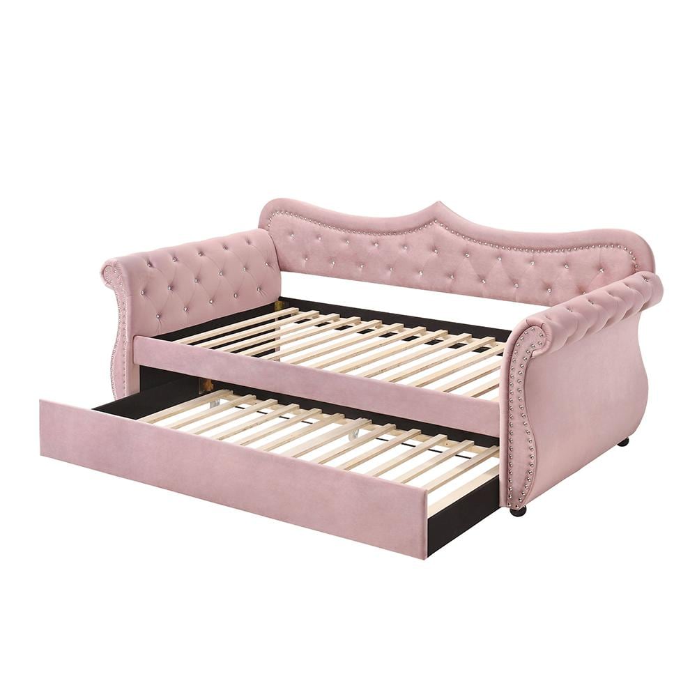 Reviews for Acme Furniture Adkins Pink Twin Daybed with Trundle | Pg 1 ...