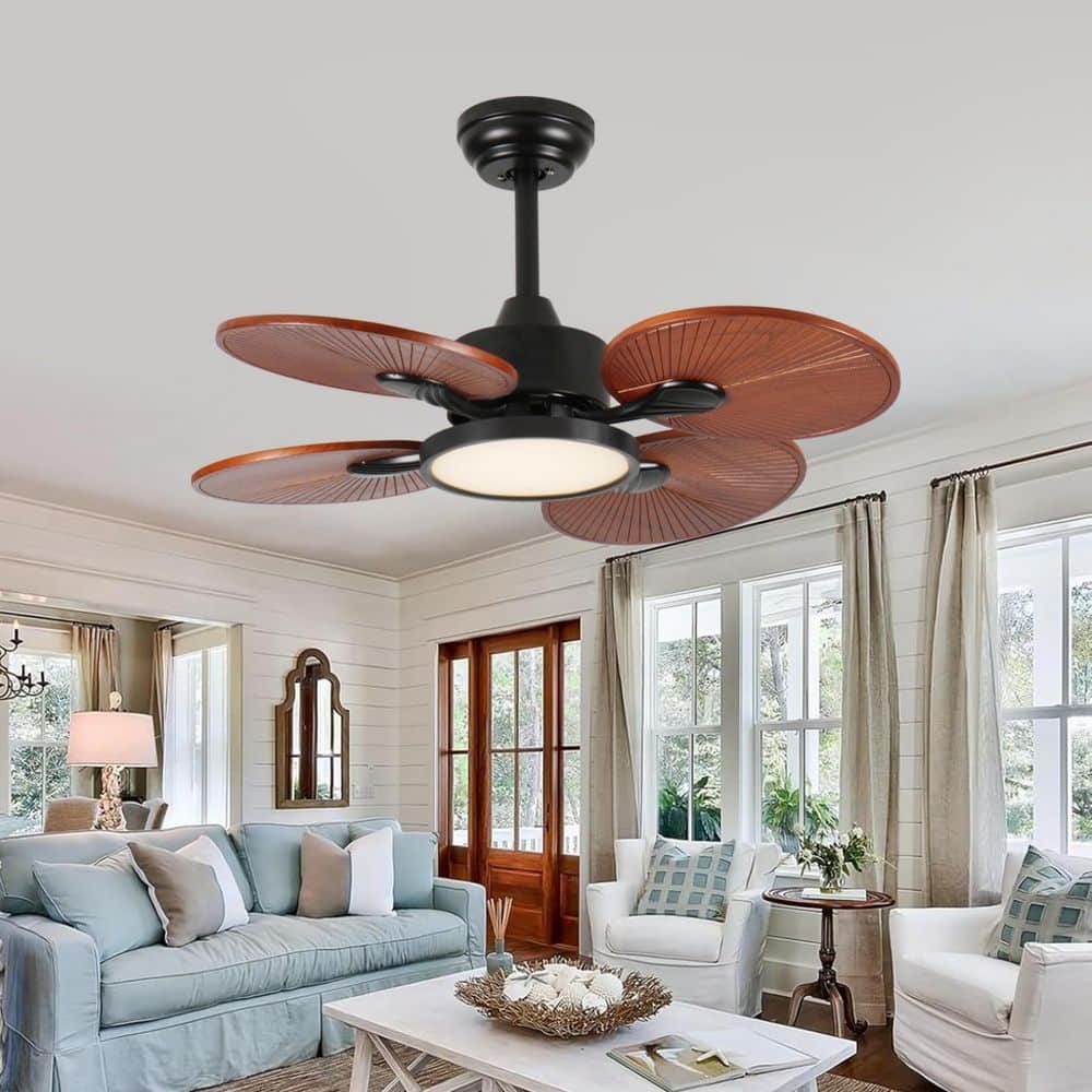 33 in. Black Downrod Mount Standard LED Outdoor Ceiling Fan Included Remote Control and Dimmable LED price history on PriceWatchPro