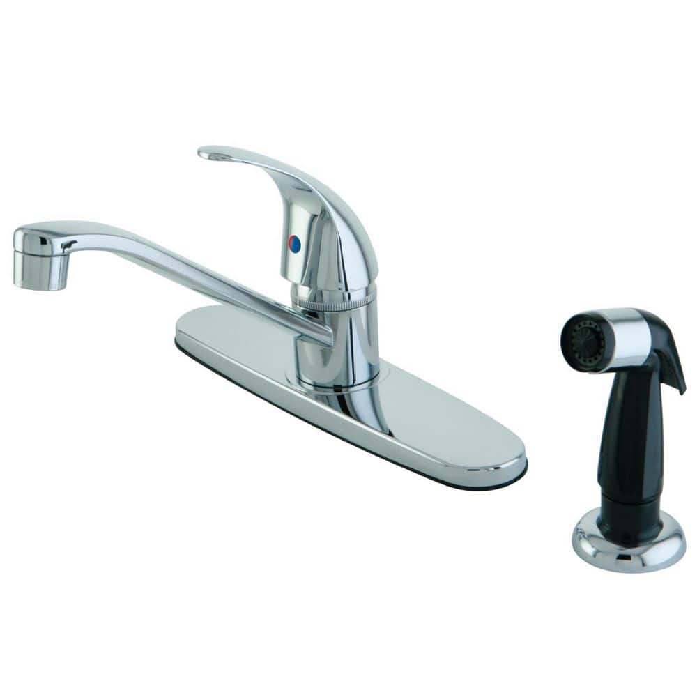Legacy Single-Handle Deck Mount Centerset Kitchen Faucets with Side Sprayer in Polished Chrome price history on PriceWatchPro