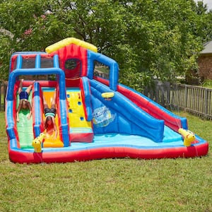 Hydro Blast Inflatable Play Water Park with Slides and Water Cannons