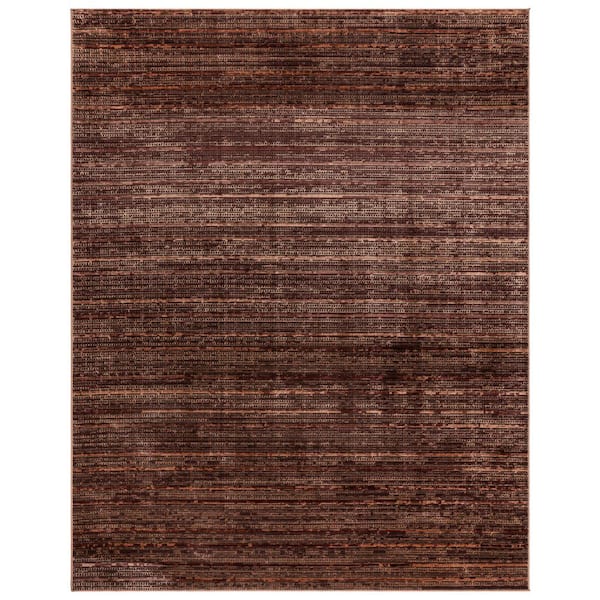 Gertmenian Missha Dario Dark Brown 5 ft. x 7 ft. Striped High-Low Indoor Area Rug