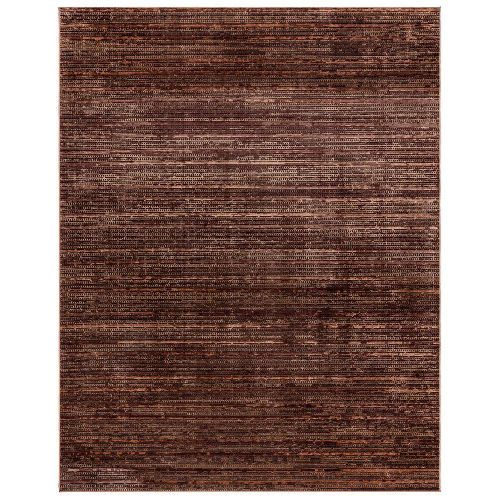 Gertmenian & Sons Missha Dario Dark Brown 8 ft. x 10 ft. Striped High-Low Indoor Area Rug