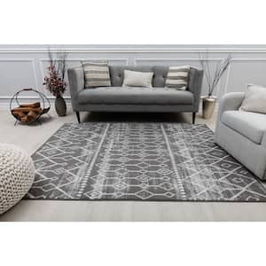 Knox Inky Charcoal Gray 5 ft. X 7 ft. Area Rug