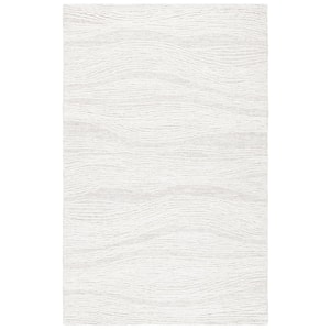 Metro Natural/Ivory 4 ft. x 6 ft. Abstract Waves Area Rug
