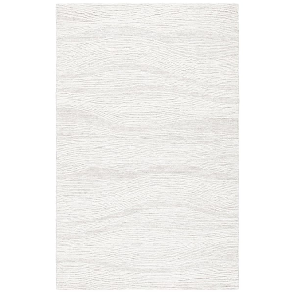 SAFAVIEH Metro Natural/Ivory 4 ft. x 6 ft. Abstract Waves Area Rug