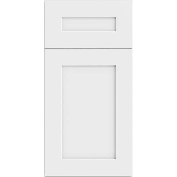 Newport 7.5 in. W x 0.75 in. D x 7.5 in. H in Pacific WhiteCabinet Door Sample