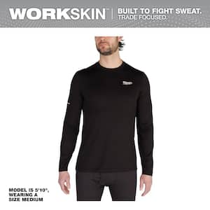 Milwaukee Men's Medium Black WORKSKIN Base Layer Pants 441B-M - The Home  Depot