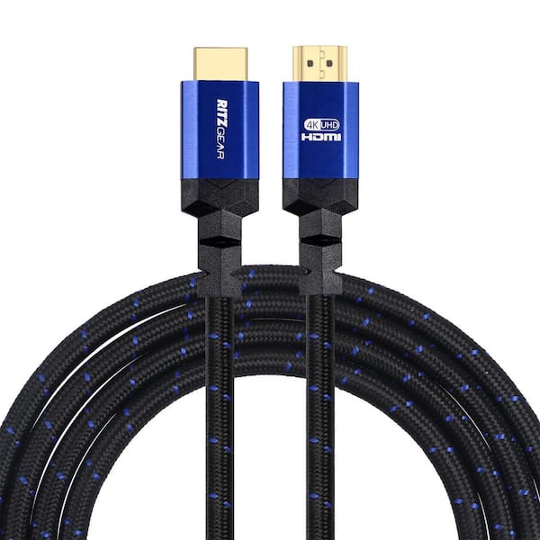12 ft. 4K HDMI Cable, High Speed 18 Gbps HDMI to HDMI Cable-Blue (2-Pack)
