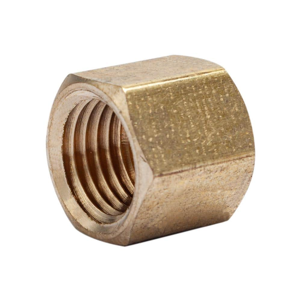 LTWFITTING 1/4 in. FIP Brass Pipe Cap Fitting (10-Pack) HF104410 - The ...