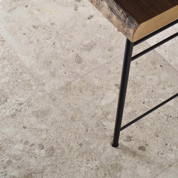 Frammenta Square 24 in. x 24 in. White Porcelain Floor Tile (15.72 sq. ft./Case)