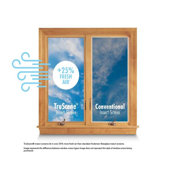 20-11/16 in. x 36-15/32 in. 400 Series White Aluminum Casement TruScene Window Screen