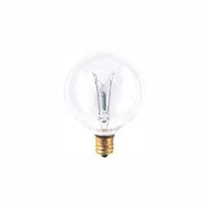 25-Watt G16.5 Clear Dimmable (E12) Candelabra Screw Base Warm White Light Incandescent Light Bulb, 2700K (40-Pack)