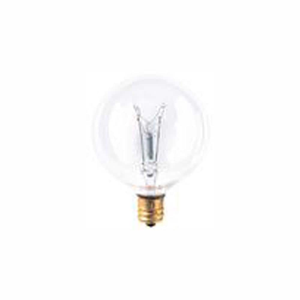 25-Watt Warm White Light G16.5 (E12) Candelabra Screw Base Dimmable Clear I