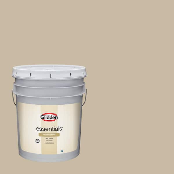 Glidden Essentials 5 gal. PPG1097-4 Dusty Trail Satin Exterior Paint