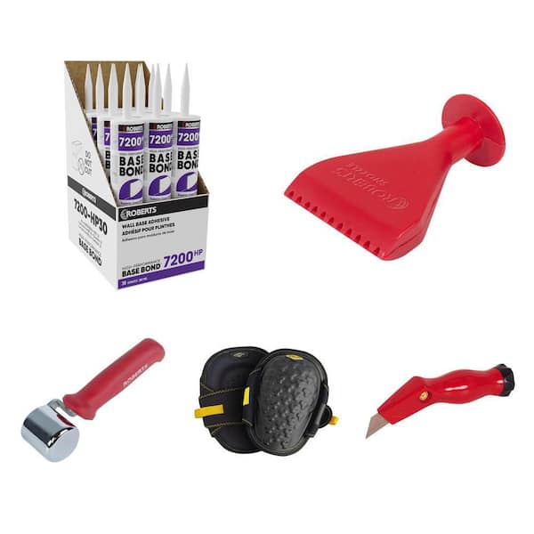 Big Fatso Utility Knife, 3 in. Nozzle, 2 in. Roller, Gel Knee Pads and 0.94 qt. Adhesive (12-pack)