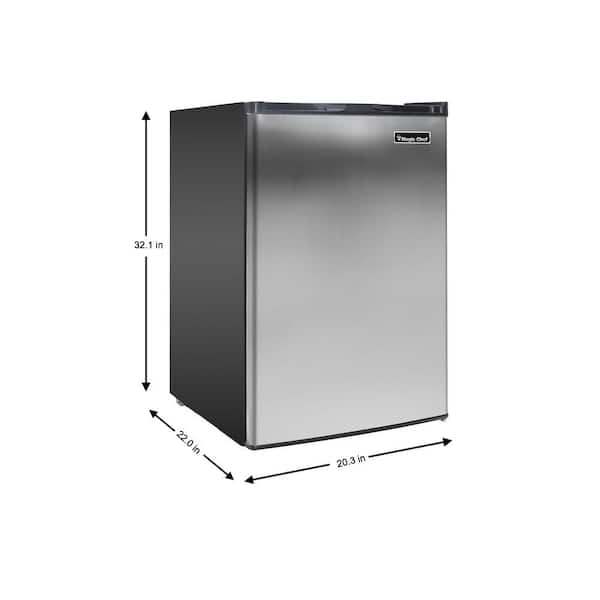 Magic Chef - 3.0 cu. ft. Upright Freezer in Stainless Steel