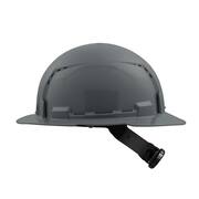 BOLT Gray Type 1 Class C Full Brim Vented Hard Hat with 4-Point Ratcheting Suspension (10-Pack)