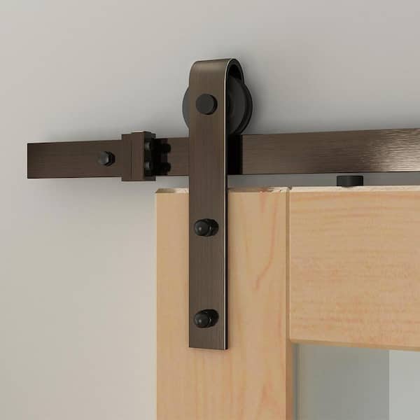78 3 4 In Soft Close Oil Rubbed Bronze Sliding Barn Door Hardware And Track Kit Nt140009w07sc 78 3 4 In Soft Close Oil Rubbed Bronze, Sliding Door Hardware Kit