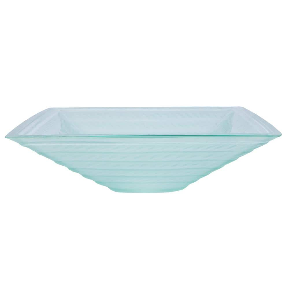 Eden Bath Crystal Glacier Vessel Sink in Clear