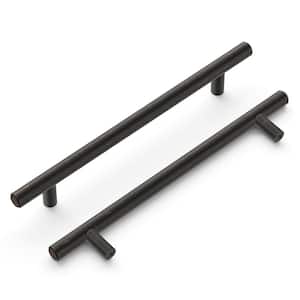 Bar Pulls Collection Pull 6-5/16 in. (160mm) Center to Center Vintage Bronze Finish Modern Steel Bar Pulls (10-Pack)