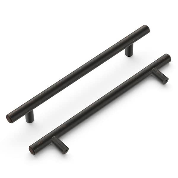 HICKORY HARDWARE Bar Pulls Collection Pull 6-5/16 in. (160mm) Center to Center Vintage Bronze Finish Modern Steel Bar Pulls ( 1 Pack )
