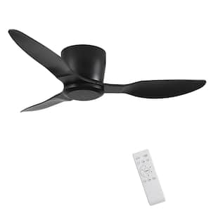 40 in. Indoor Black Low Profile Ceiling 6 Fan Speeds Ceiling Fan with Remote and Timer for Living Room/Kitchen/Bedroom