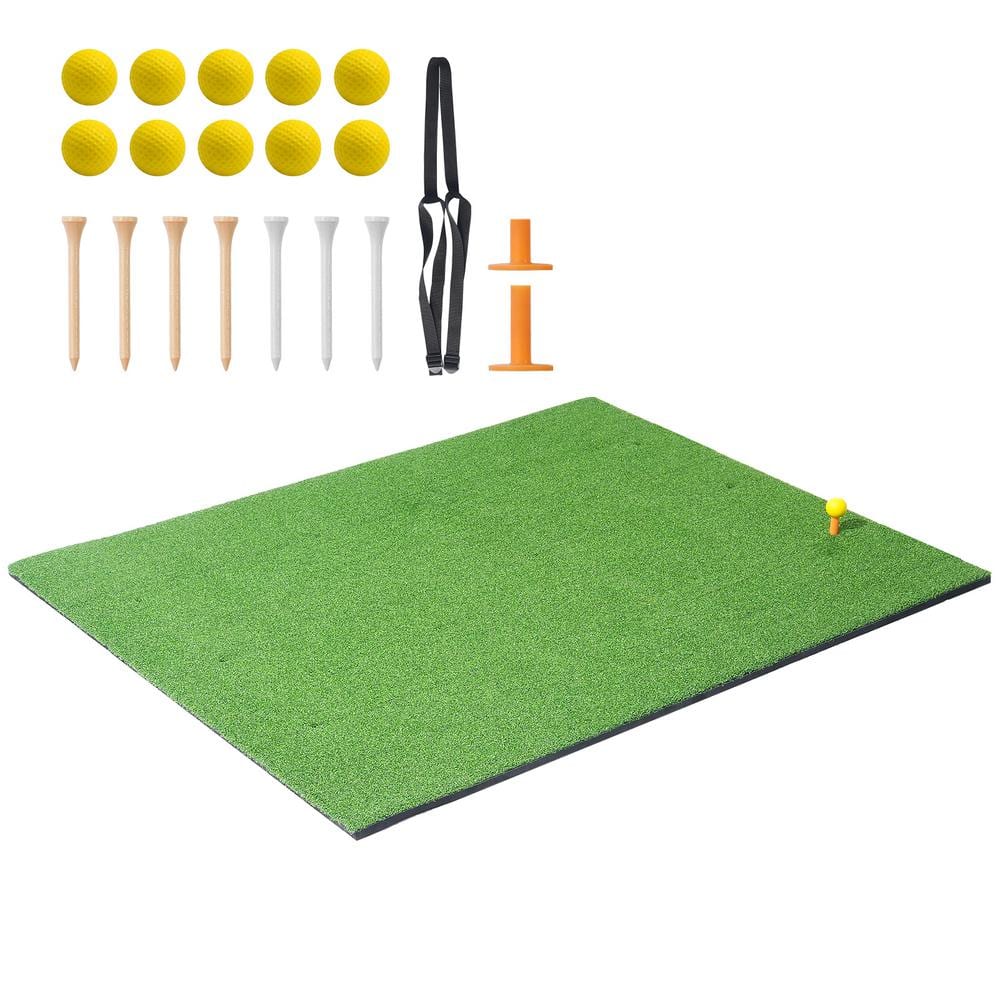 VEVOR 5 ft. x 4 ft. Golf Hitting Mat Turf Golf Training Aid Indoor Outdoor Practice, Golf Practice Hitting Mat for Backyard