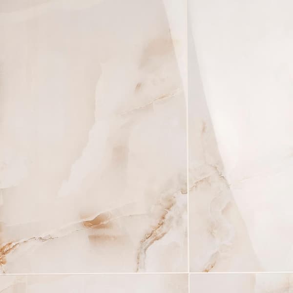 Ivy Hill Tile Selene Onyx Pearl 24 in. x 48 in. Polished Porcelain Floor and Wall Tile (15.49 sq. ft. / Case)