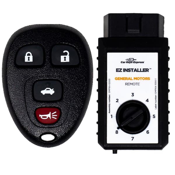Replacement GM Remote-4 Buttons (Lock, Unlock, Panic, and Trunk) Includes programming device