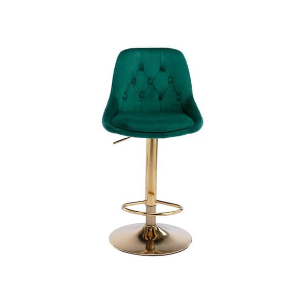 Unbranded 44in. Emerald Bar Stools with Back and Footrest Counter Height Dining Chairs