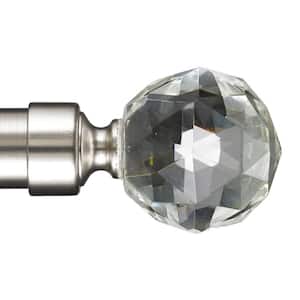 Gemstone 4 ft. Non-Telescoping Single Curtain Rod in Stainless