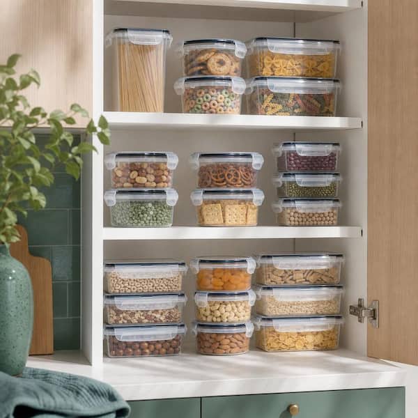 Numhew 32-Piece Tupperware Set for Food Storage with 16 Containers