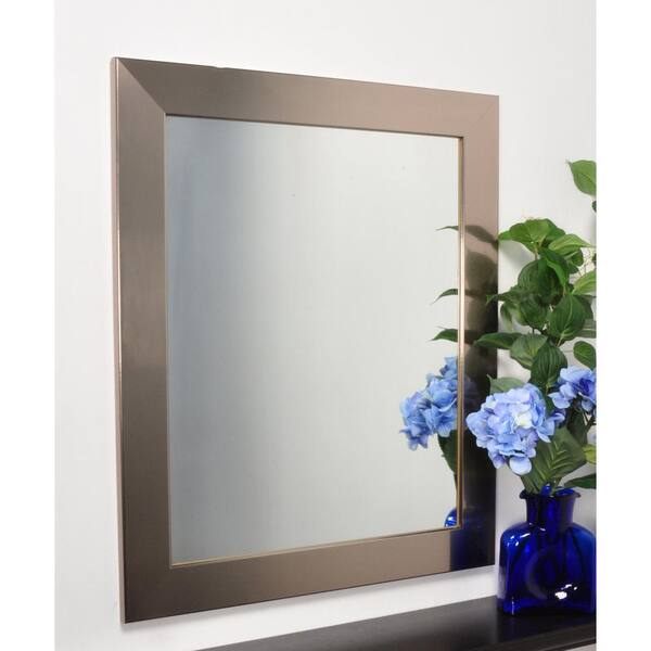 BrandtWorks Medium Rectangle Silver Modern Mirror (36 in. H x 32 in. W)