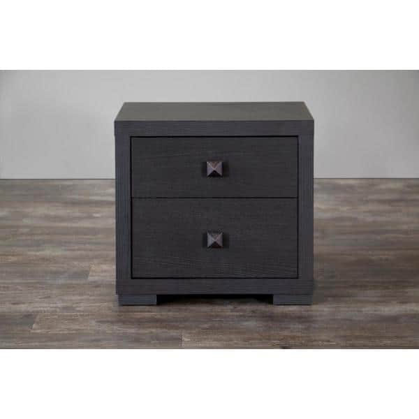 Baxton Studio Espresso 2-Drawer Contemporary Dark Brown Wood Finished Wood Nightstand