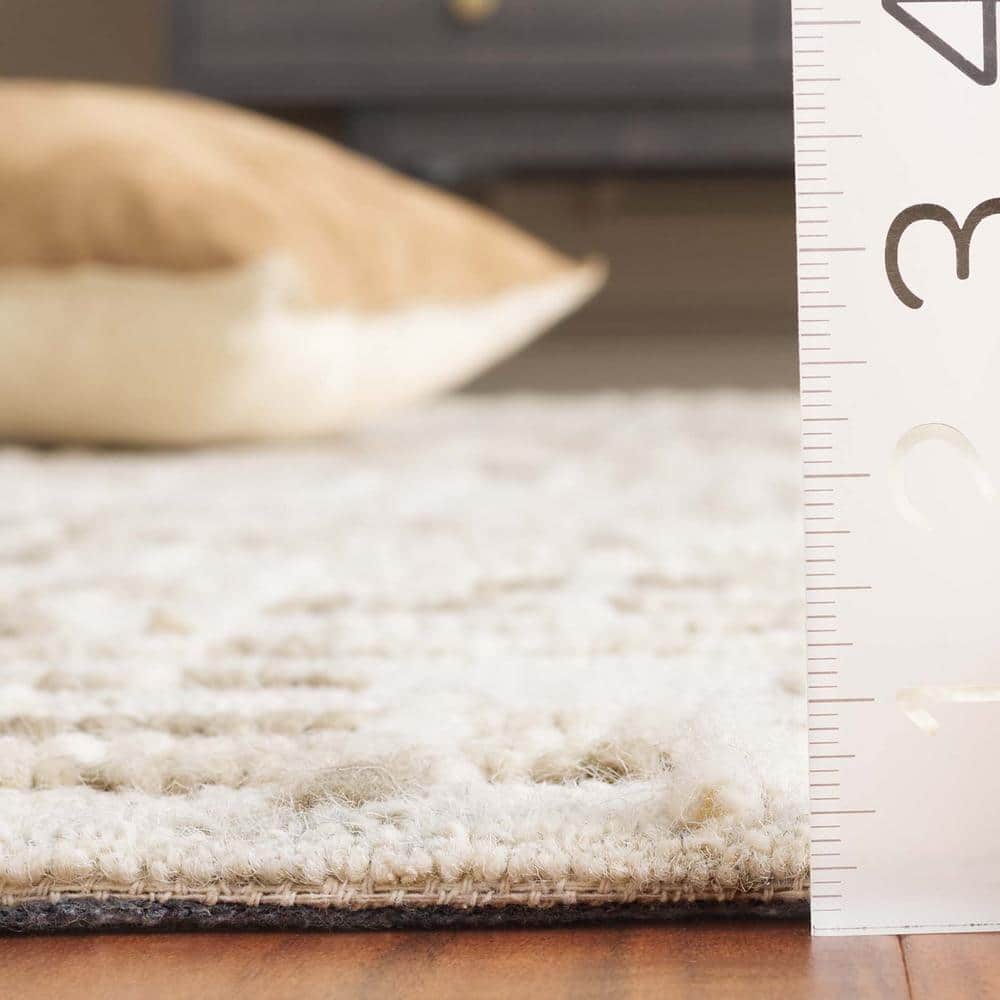 Gray Abstract Handmade Tufted Wool Area Rug, 3' x 5'