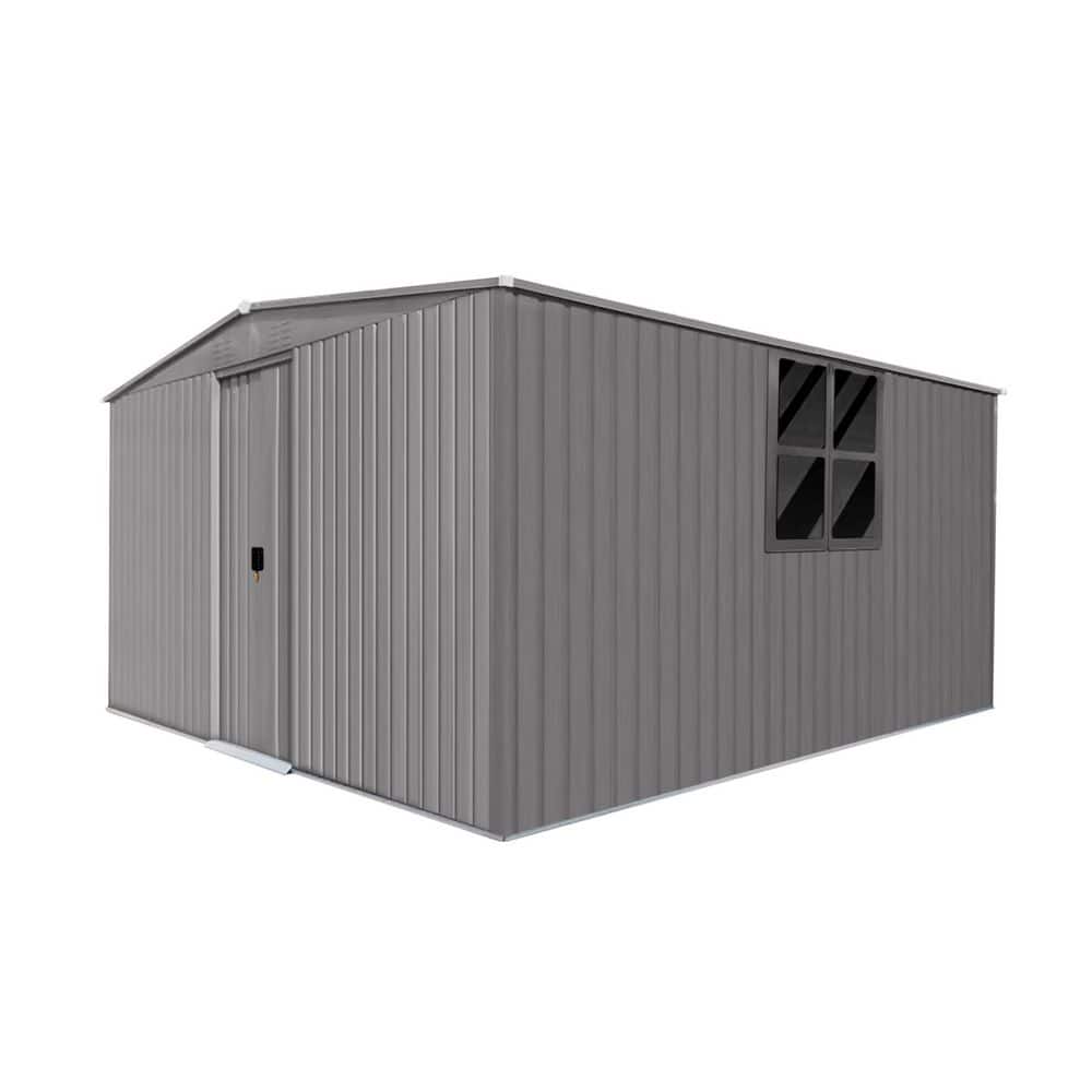 13 ft. W x 11 ft. D Metal Apex Roof Outdoor Storage Sheds with Vents and Side Firewood Storage (143 sq. ft. ) price history on PriceWatchPro