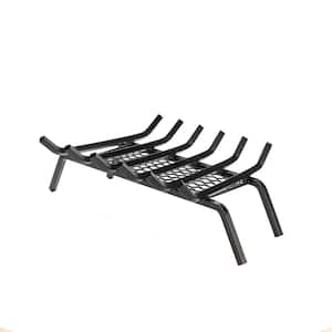 27 in. Steel Heavy-Duty Fireplace Grate with Ember Retainer