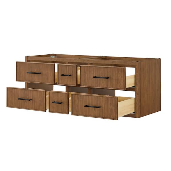 Wyndham Collection Isola WM 59 in. Wall-Mounted Bath Vanity