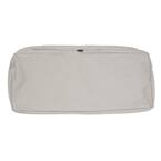 Montlake Fadesafe 42 in. W x 18 in. D x 3 in. H Rectangular Bench/Settee Patio Seat Cushion Slip Cover in Heather Grey