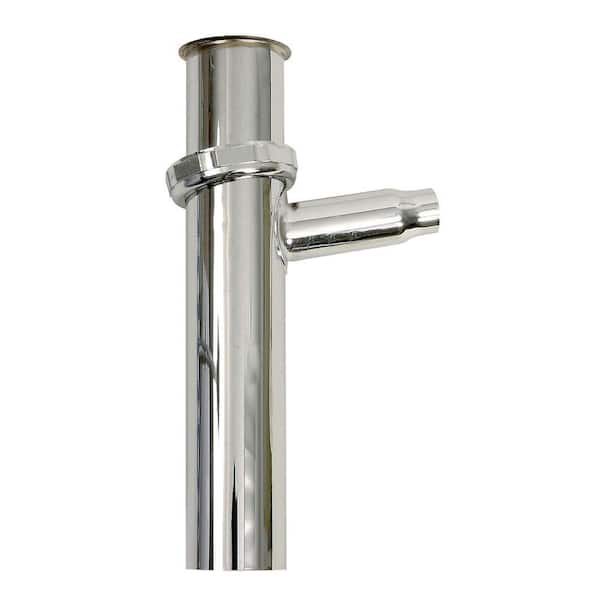 Everbilt 11/2 in. x 8 in. 24Gauge ChromePlated Brass Flanged Strainer Sink Drain Tailpiece