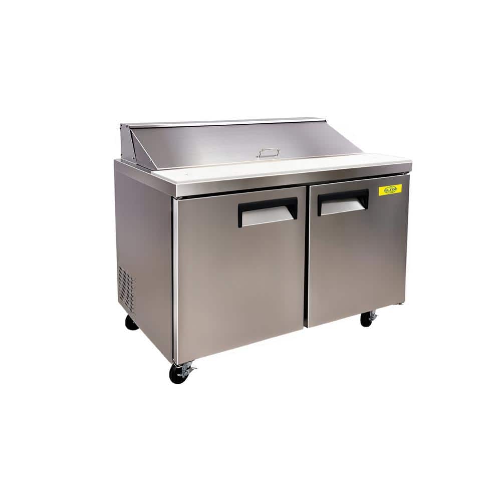 48 in. 9.5 cu. ft. Commercial Refrigerator Prep Table ESP50 in Stainless Steel