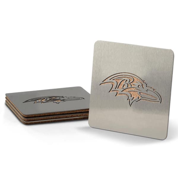 YouTheFan NFL Baltimore Ravens 4 in. Metallics Coasters (Set of 4)