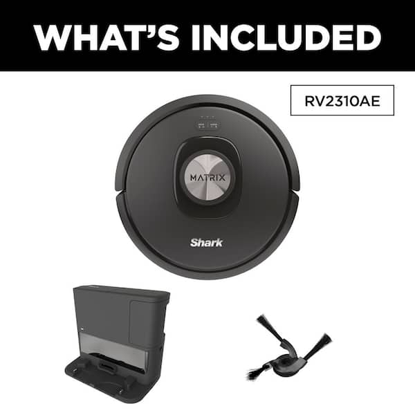 Matrix Self Emptying 13.39 in. Robotic Vacuum with Smart Navigation Self-Cleaning Brushroll in Black