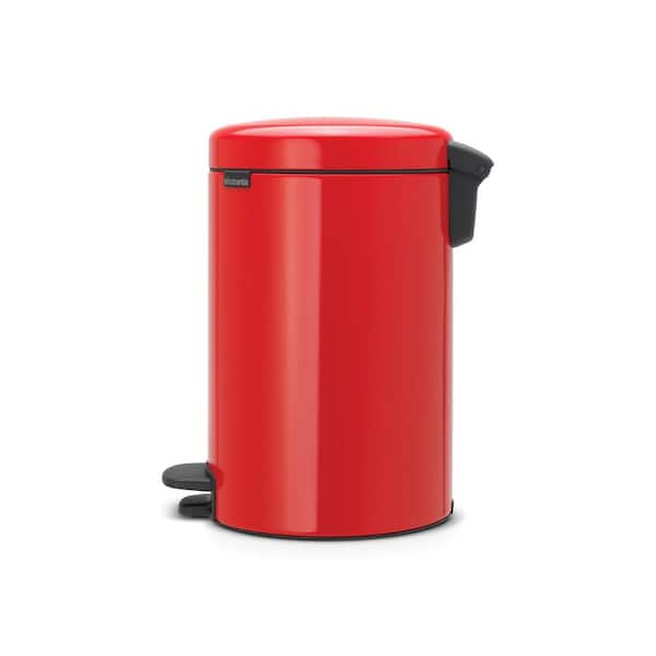 Brabantia NewIcon 3.2 Gal. Passion Red Steel Step-On Trash Can