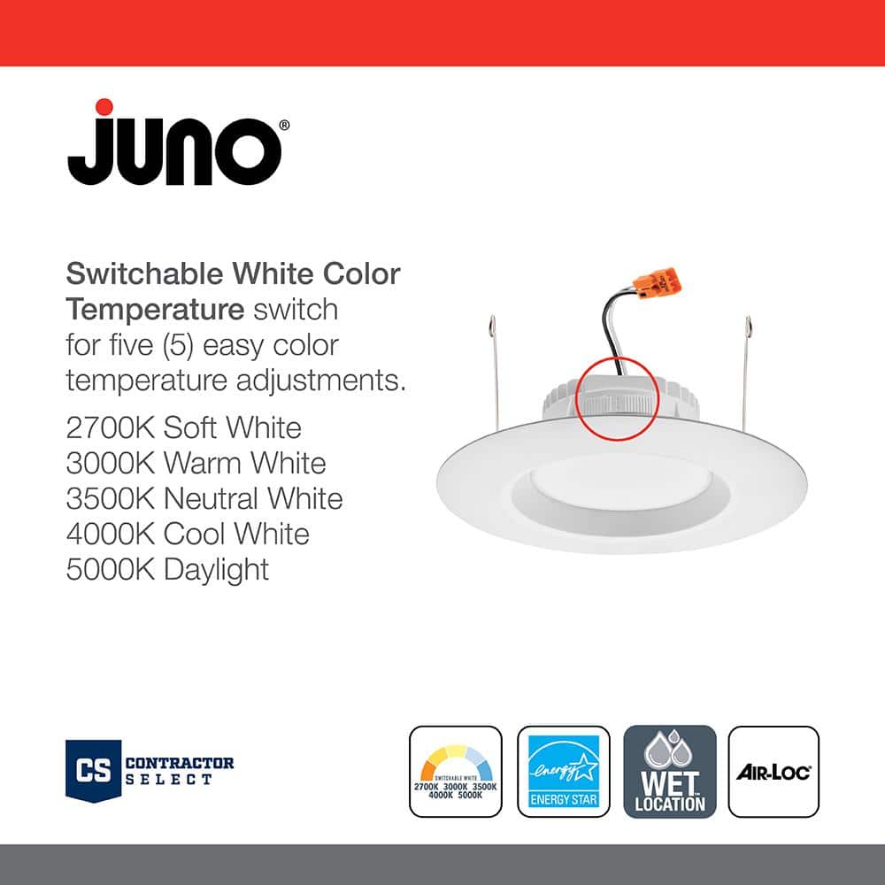 Matte White 6'' LED Recessed Downlight Kit with App Control